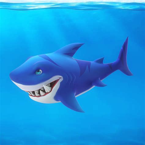 Shark Cartoon 3d Model Turbosquid 1389589