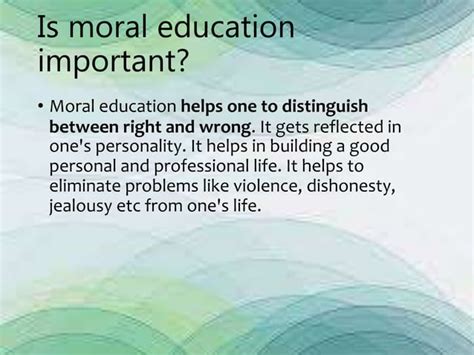 Moral Education And Moral Values Grade 3 Ppt