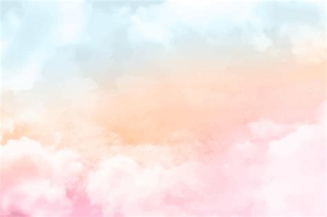 Free Vector Hand Painted Watercolor Pastel Sky Background