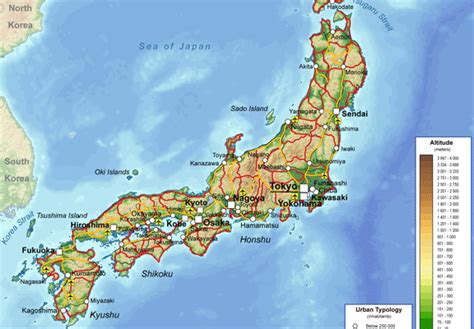 The mountainous islands of the japanese archipelago. Political Physical Maps Of Japan - Free Printable Maps