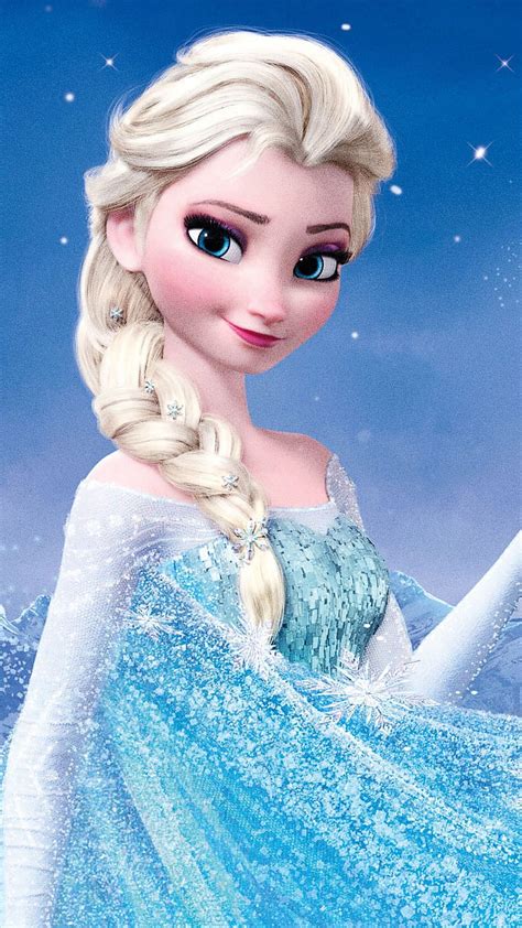 Elsa Frozen Princess Cartoon Animation Disney Hd Phone Wallpaper
