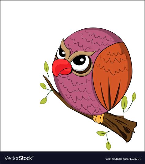 Angry Owl Royalty Free Vector Image Vectorstock