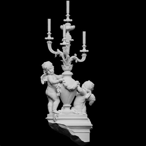 3d Printable Putti Candelabra Group By The Hallwyl Museum