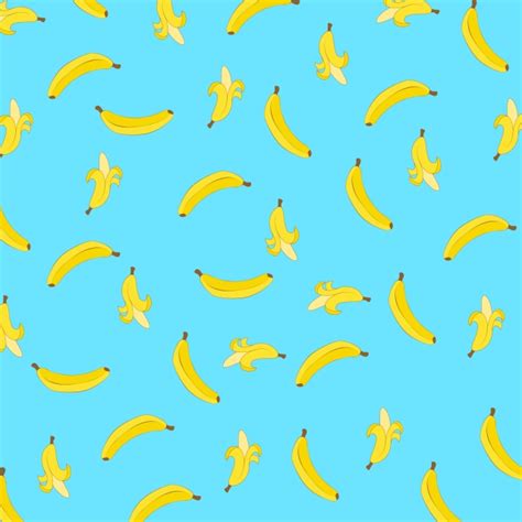 Seamless Pattern With Banana Cute Background Vector Background