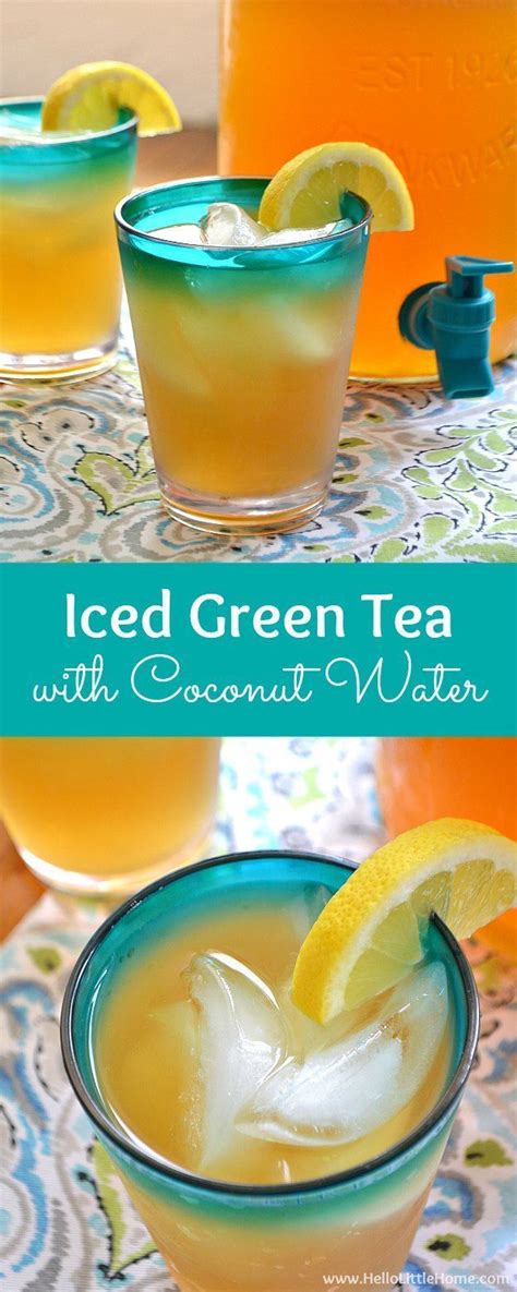 Iced Green Tea With Coconut Water Recipe Green Tea Recipes Iced
