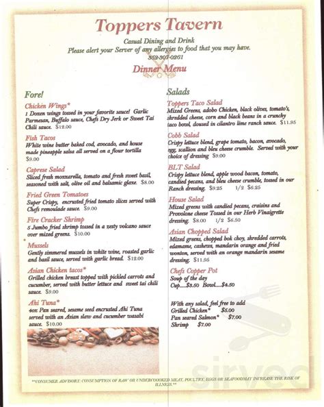 Liberty Grille menus in Summerfield, Florida, United States