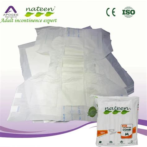 Quick Dry Daily Adult Diapers Or Adult Nappy Nateen Brand Free Samples