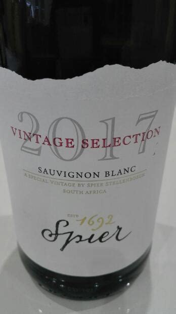 2017 Spier Sauvignon Blanc Vintage Selection South Africa Coastal