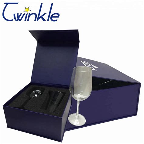 Custom Made Rigid Cardboard Wine Glass T Box With Strong Quality Buy Wine Glass T Box