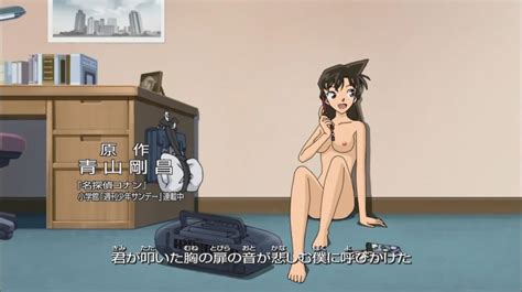 Mouri Ran Meitantei Conan Nude Filter Third Party Edit 1girl Black