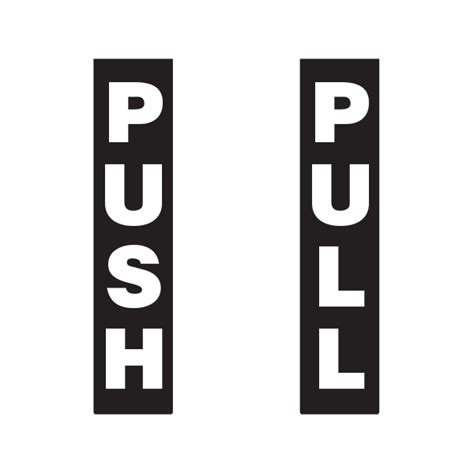 Printed Vinyl Push Pull Stickers Factory