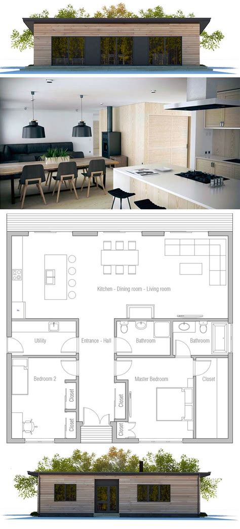 17 Best images about Two Bedroom House Plans on Pinterest | House