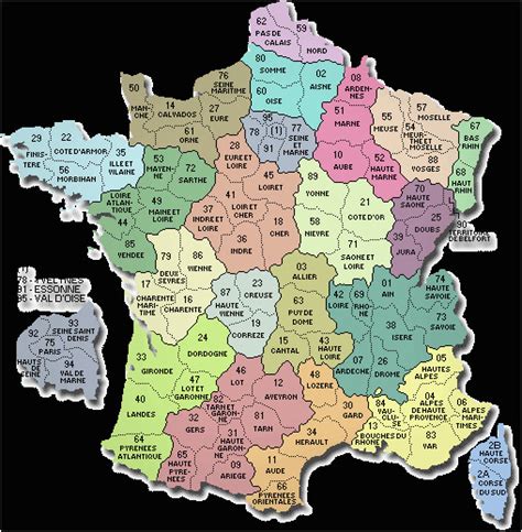 France Departments Map Administrative Map Of The 13 Regions Of France
