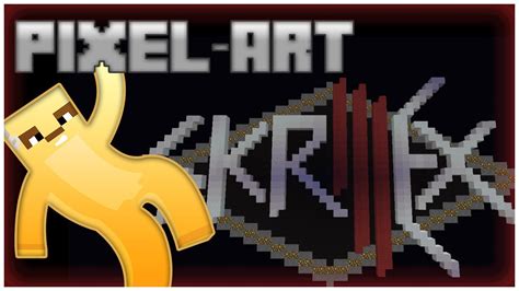 Minecraft Skrillex Logo Pixel Art Youtube