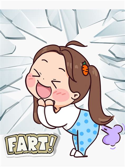Girl Farting Nice Fart Funny Girl Fart Sticker For Sale By