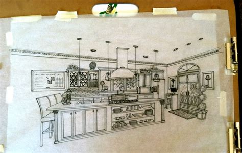 Brandalyn Designs: Perspective Drawing: Kitchen