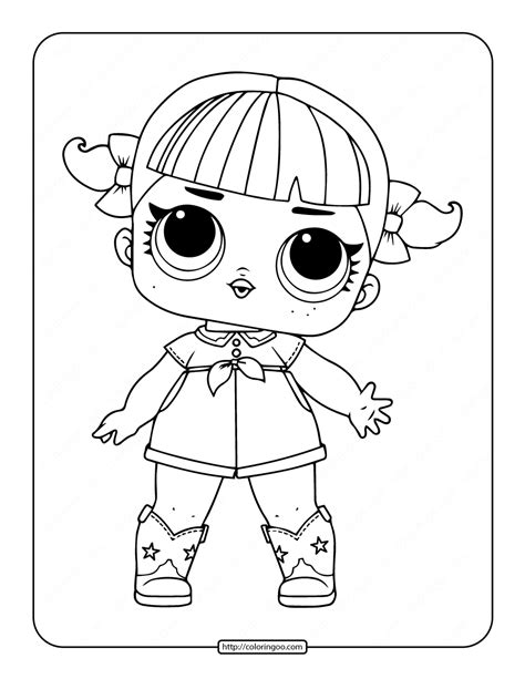 Lol Coloring Pages Ice Skater Lol Doll Line Dancer Co