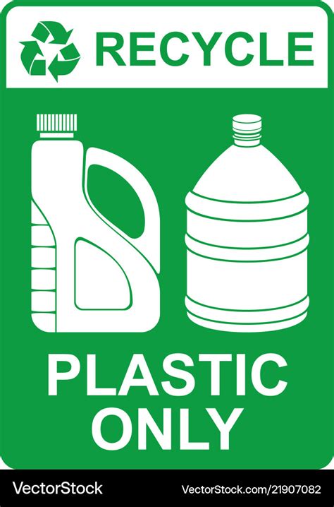 Plastic Only Sign Nhe Recycling Trash Conserve