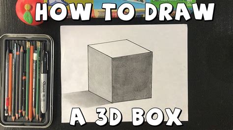 How To Draw A 3d Box Youtube