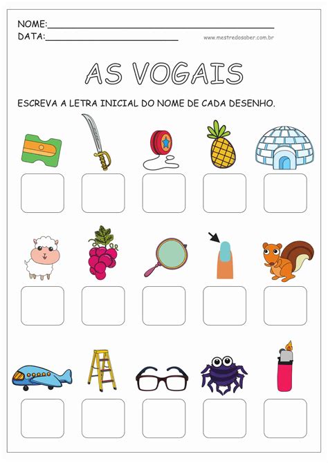 Atividade De Portugues Para Educação Infantil