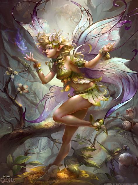 Fairy Fantasy Forest Tree Flower Girl Wings Wallpapers Hd