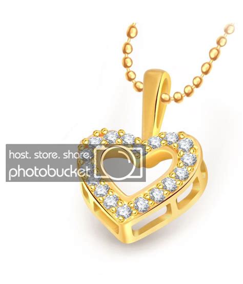 Vk Jewels Sparkle Heart Valentine Gold And Rhodium Rhodium Plated Pendant P G Vkp Ga