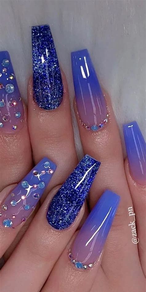 167 Stunning Dark Blue Nail Designs 1 In 2020 Blue Acrylic Nails