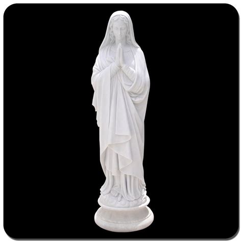 Mary Praying Marble Statue 130cm Sacristan Brass
