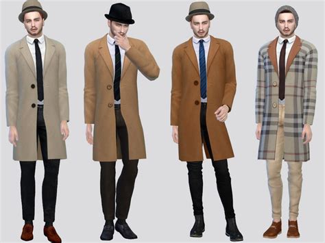 Sims 4 — Payne Long Trench Coat By Mclaynesims — Tsr Exclusive
