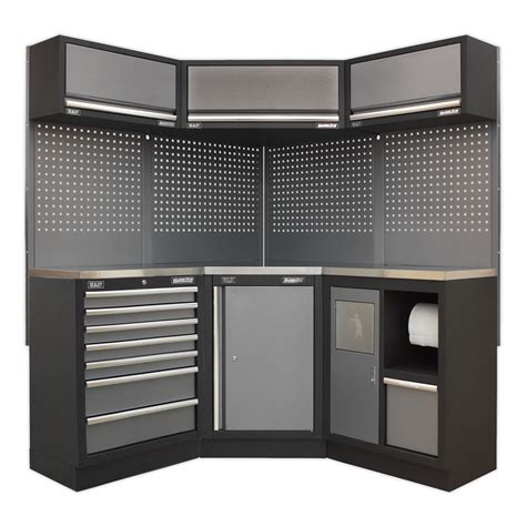 Garage Corner Cabinet Newage Pro 3 0 142 W X 85 1 4 H X 24 D 16 Piece
