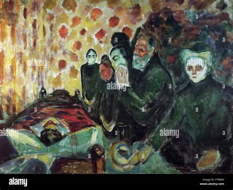 Painting Titled By The Deathbed By Edvard Munch 1863 1944 Norwegian