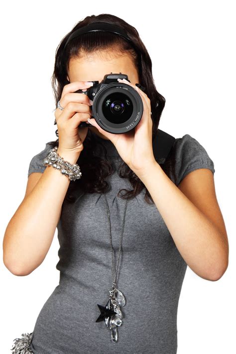 Stock Photo Female Photographer Cropped View Of Female Photographer