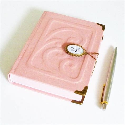 Custom Leather Journal Pink Diary Notebook Personalized Unique T For