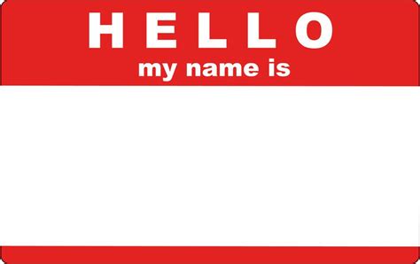 Hello My Name Is Stickers Free Image Download