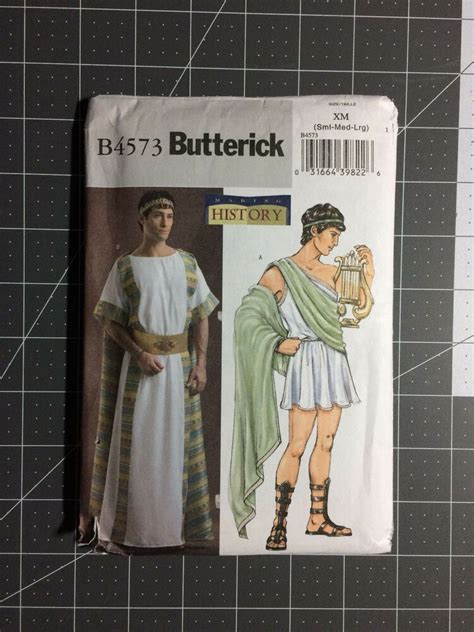 Butterick 4573 Pattern Historical Greek Tunic Mens S M And L Ff