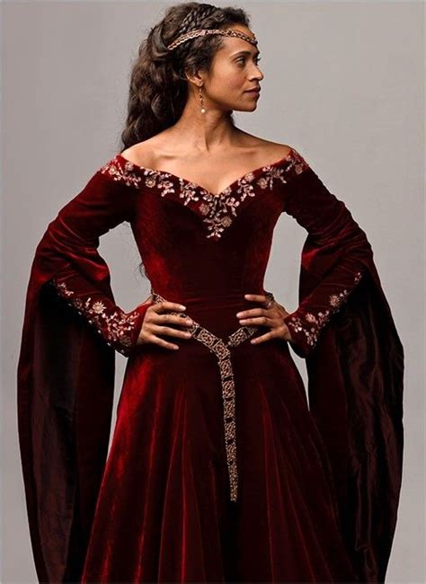 Beautiful Burgundy Velvet Gown Queen Dress Renaissance Dresses
