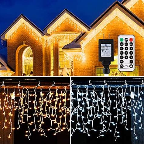 Icicle Lights Outdoor B Right 440 Led Icicle Christmas Lights Warm