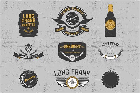 Vector Brewery Labels ~ Illustrations ~ Creative Market