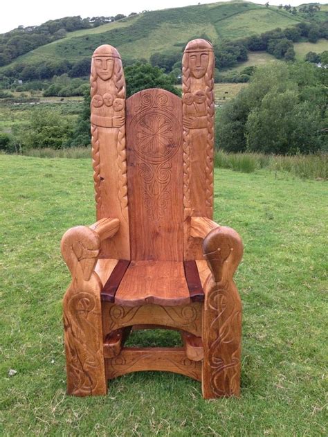 Oak Wedding Thrones Art Chair Vikings Chair