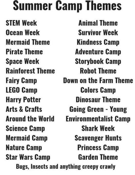 30 Summer Camp Themes The Best Summer Themes For Kids These 30