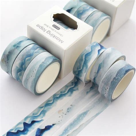3 Pcslot Mountain Washi Tape Set Cute Adhesive Tape Diy Decoration