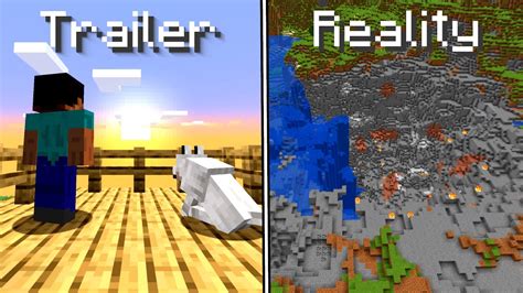 Minecraft Trailers Vs Reality Youtube