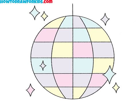 How To Draw A Disco Ball Easy Drawing Tutorial For Kids