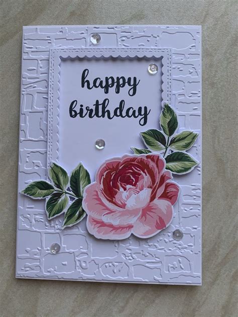 Pin By Wendy Spindler On Birthday Cards In Embossed Cards Paper Cards Stamped Cards