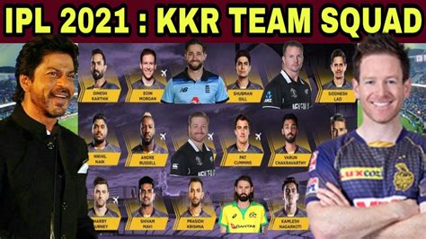 Ipl 2021 Kolkata Knight Riders Team Full Squad 2021 Kkr Team