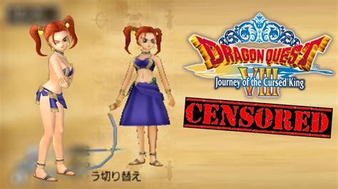 Dragon Quest 8 3DS Censors Jessica S Magic Bikini Uncensored News