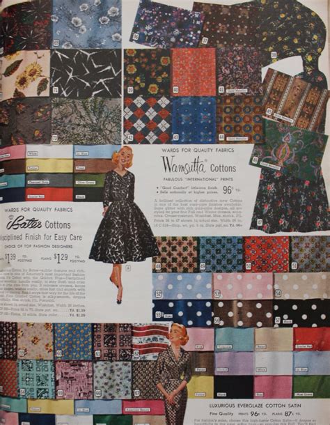 1950s Fabrics And Colors In Fashion