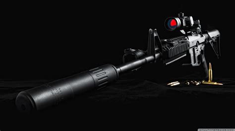 1366x768 Px Ammunition Gun Sniper Rifle Suppressors Weapon