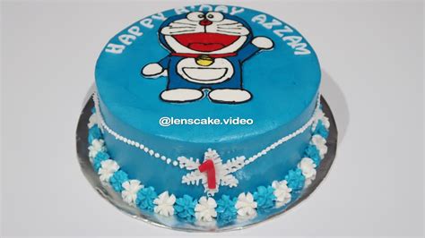 How To Make Birthday Cake Doraemon Easy Cara Membuat Kue Ulang Tahun