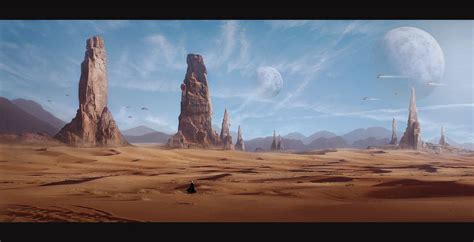 Arrakis Desert By Daria Ridel Matte Painting 2d Cgsociety